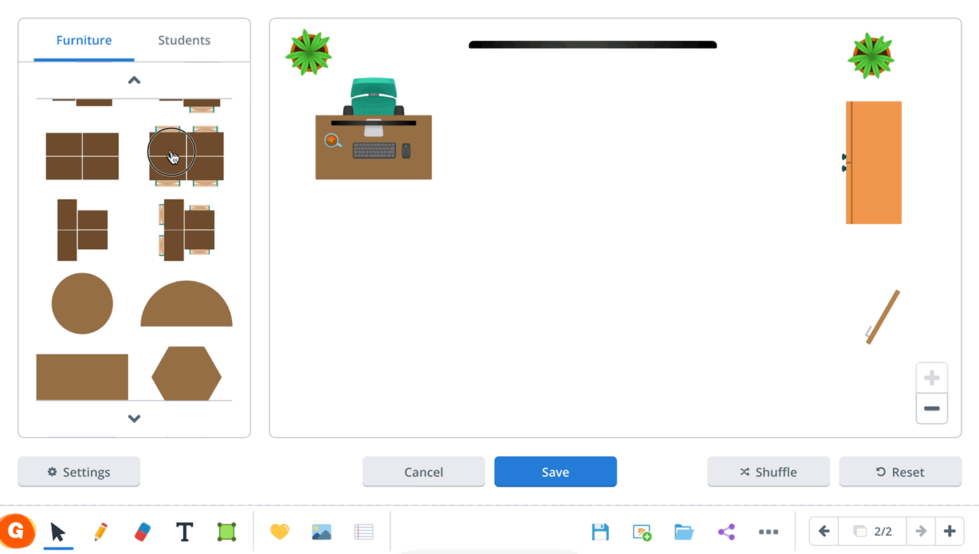 classroom seating plan